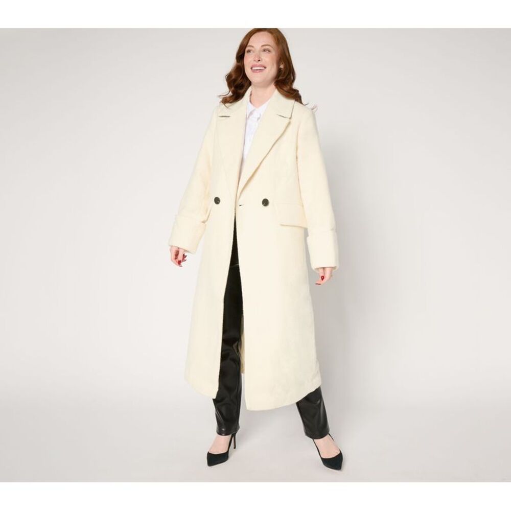 Thread Collective Women's Jacket Sz XL Retro Overd Coat White A658025